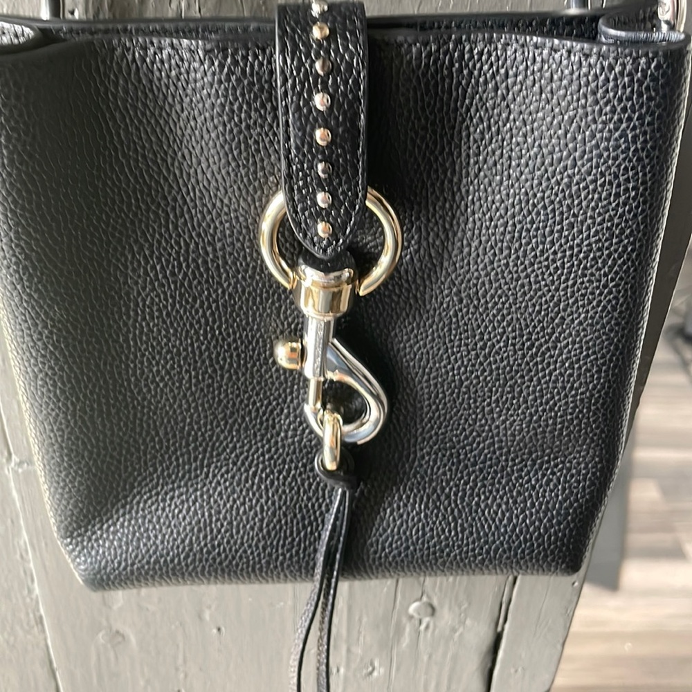 Rebecca minkoff mixed metal black crossbody